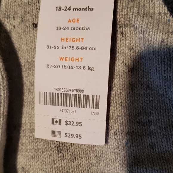 Boys Gymboree Gray/Navy Elbow Patch Cardigan - Picture 2 of 2